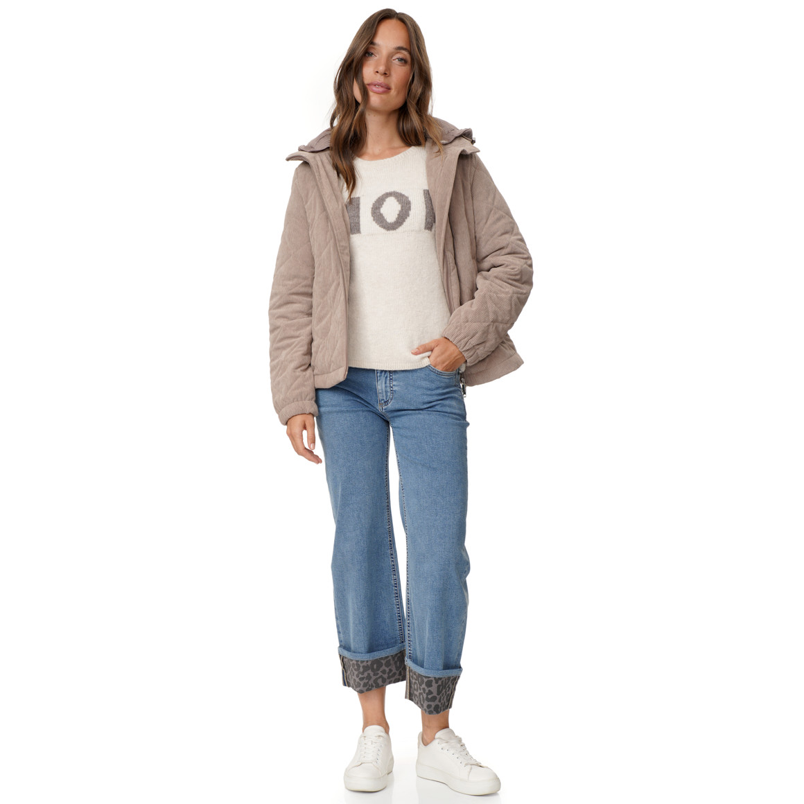 Damen Straight-Relaxed-Jeans mit Five-Pockets