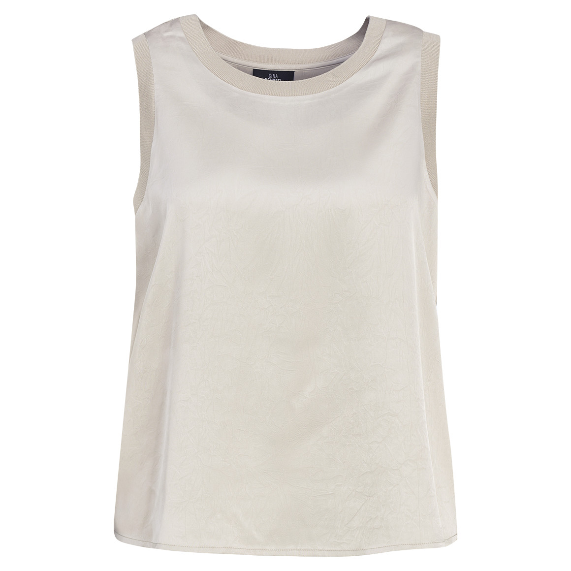 Damen Satin-Top unifarben