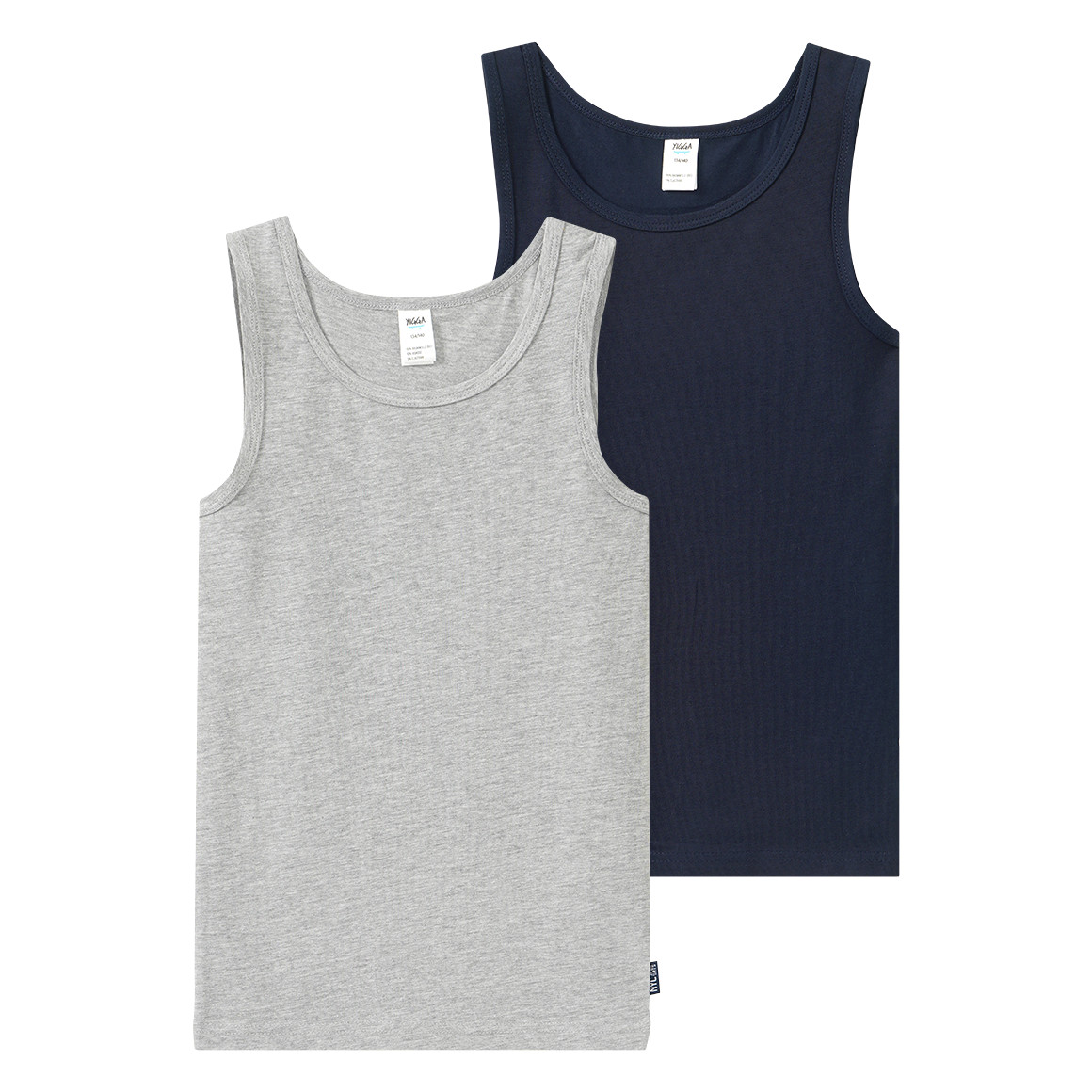 2 Jungen Unterhemden im Basic-Look