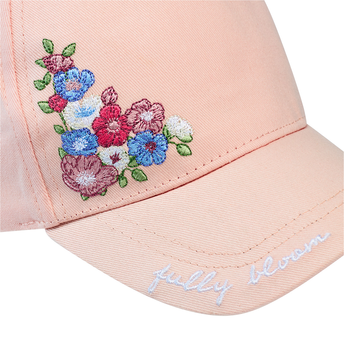 Mädchen Kappe mit Blumen-Stickerei