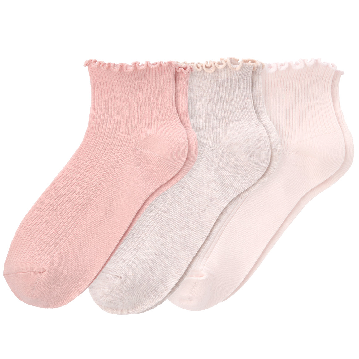 3 Paar Damen Sneaker-Socken mit Bio-Baumwolle
