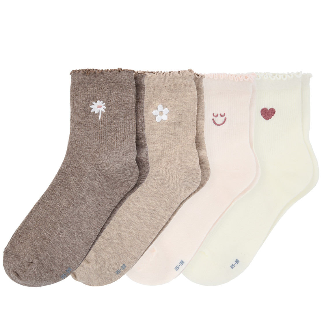 4 Paar Damen Socken mit Bio-Baumwolle