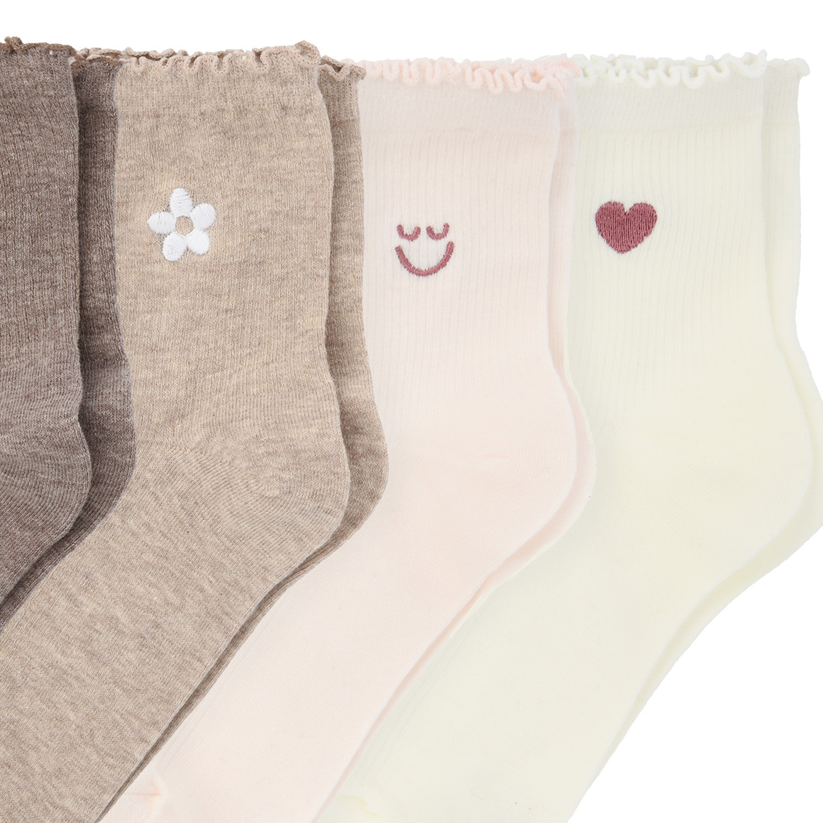 4 Paar Damen Socken mit Bio-Baumwolle