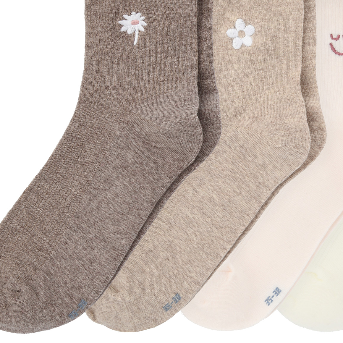 4 Paar Damen Socken mit Bio-Baumwolle