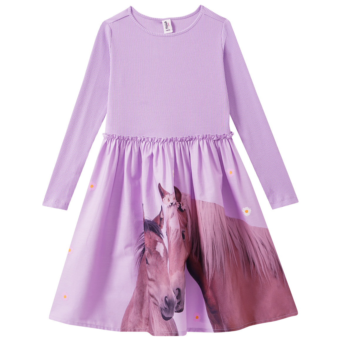 Mädchen Kleid mit Pferde-Motiv