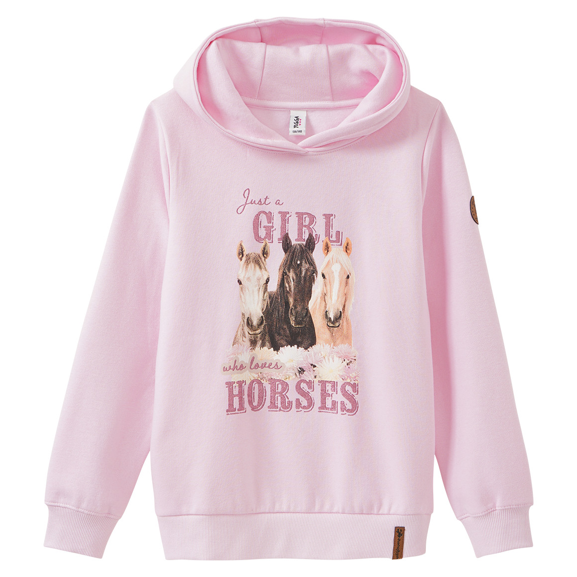 Mädchen Hoodie mit Pferde-Motiv