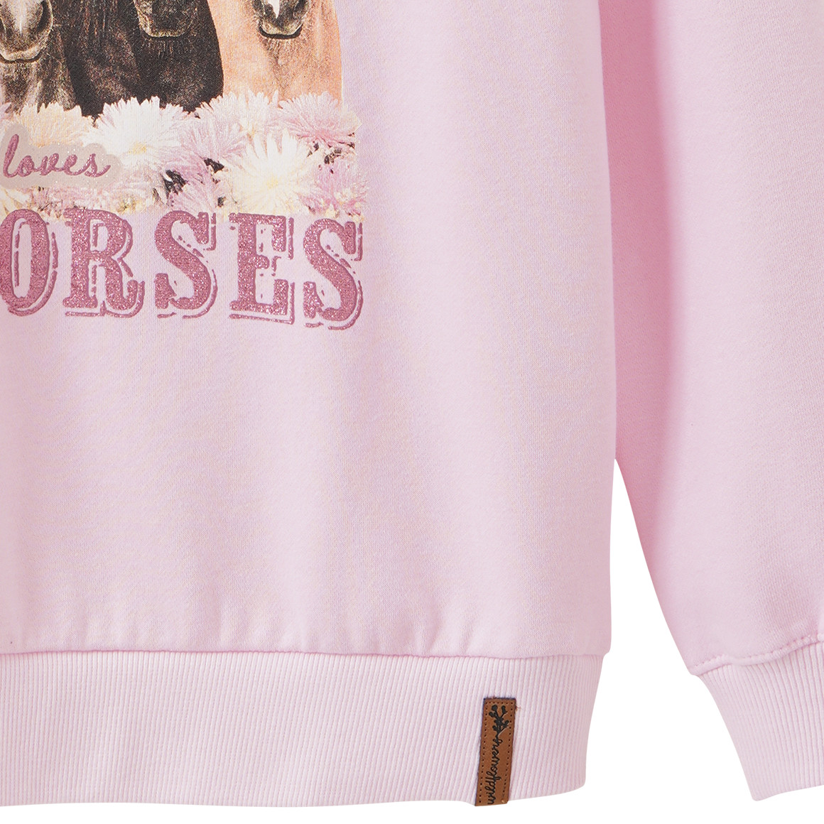 Mädchen Hoodie mit Pferde-Motiv