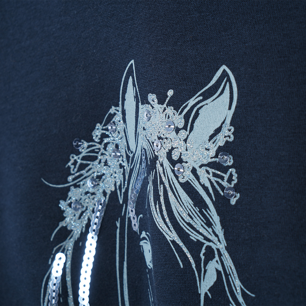 Mädchen Hoodie mit Pferde-Motiv