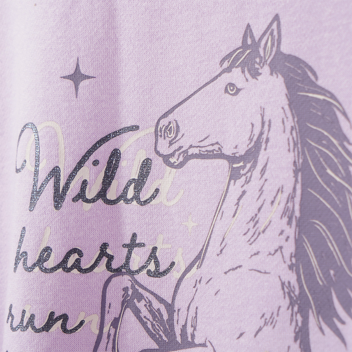 Mädchen Sweatshirt mit Pferde-Motiv