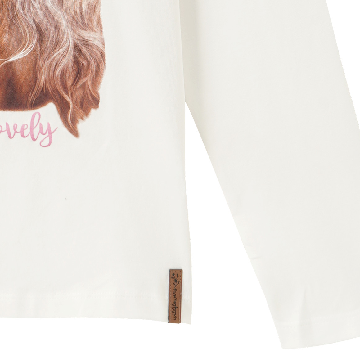 Mädchen Langarmshirt mit Pferde-Motiv