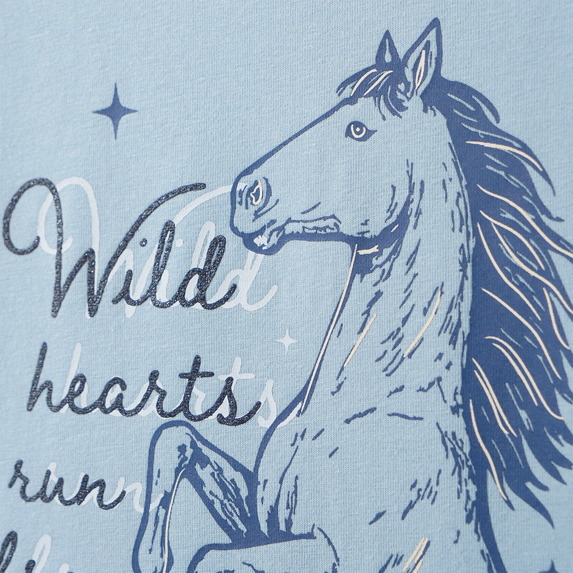 Mädchen T-Shirt mit Pferde-Motiv
