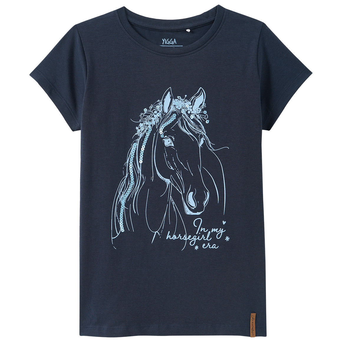 Mädchen T-Shirt mit Pferde-Motiv