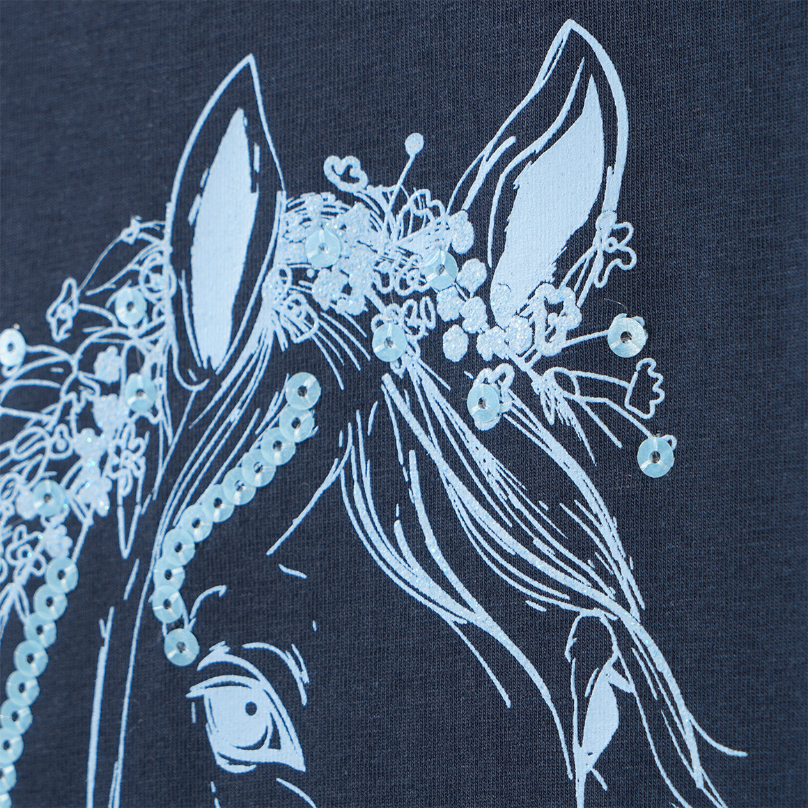Mädchen T-Shirt mit Pferde-Motiv