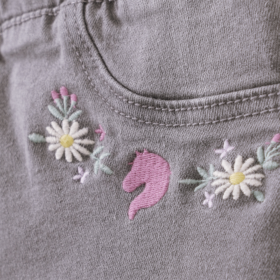 Mädchen Jeggings mit Stickerei