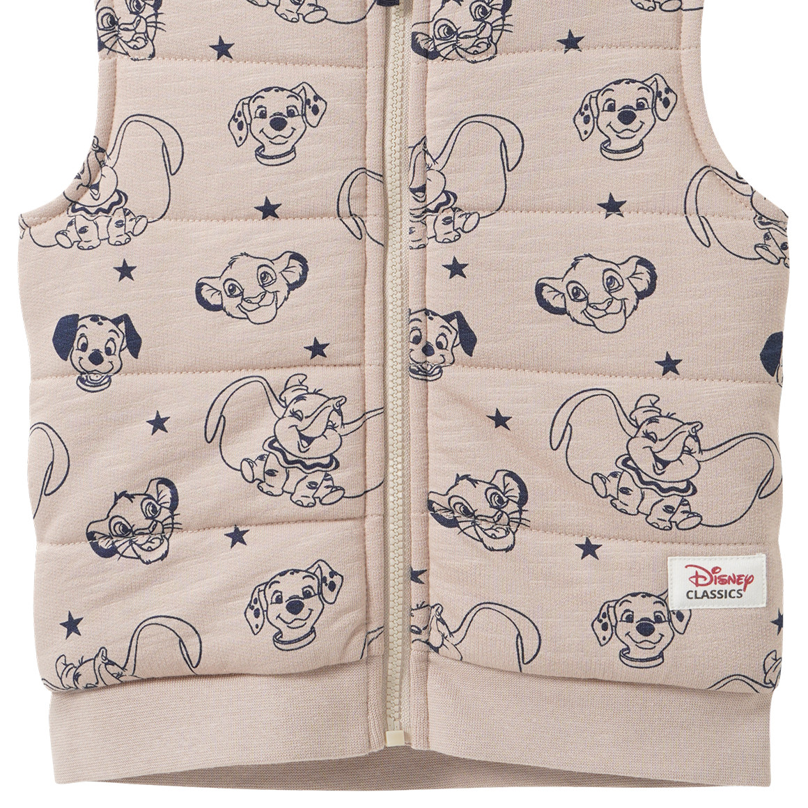 Disney-gewatteerd vest met all-overprint