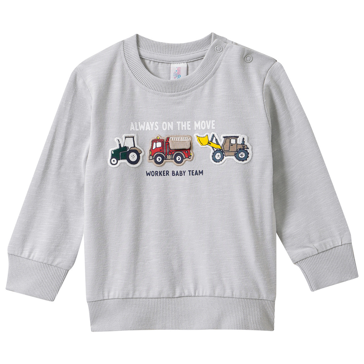 Baby Langarmshirt mit Fahrzeug-Motiven