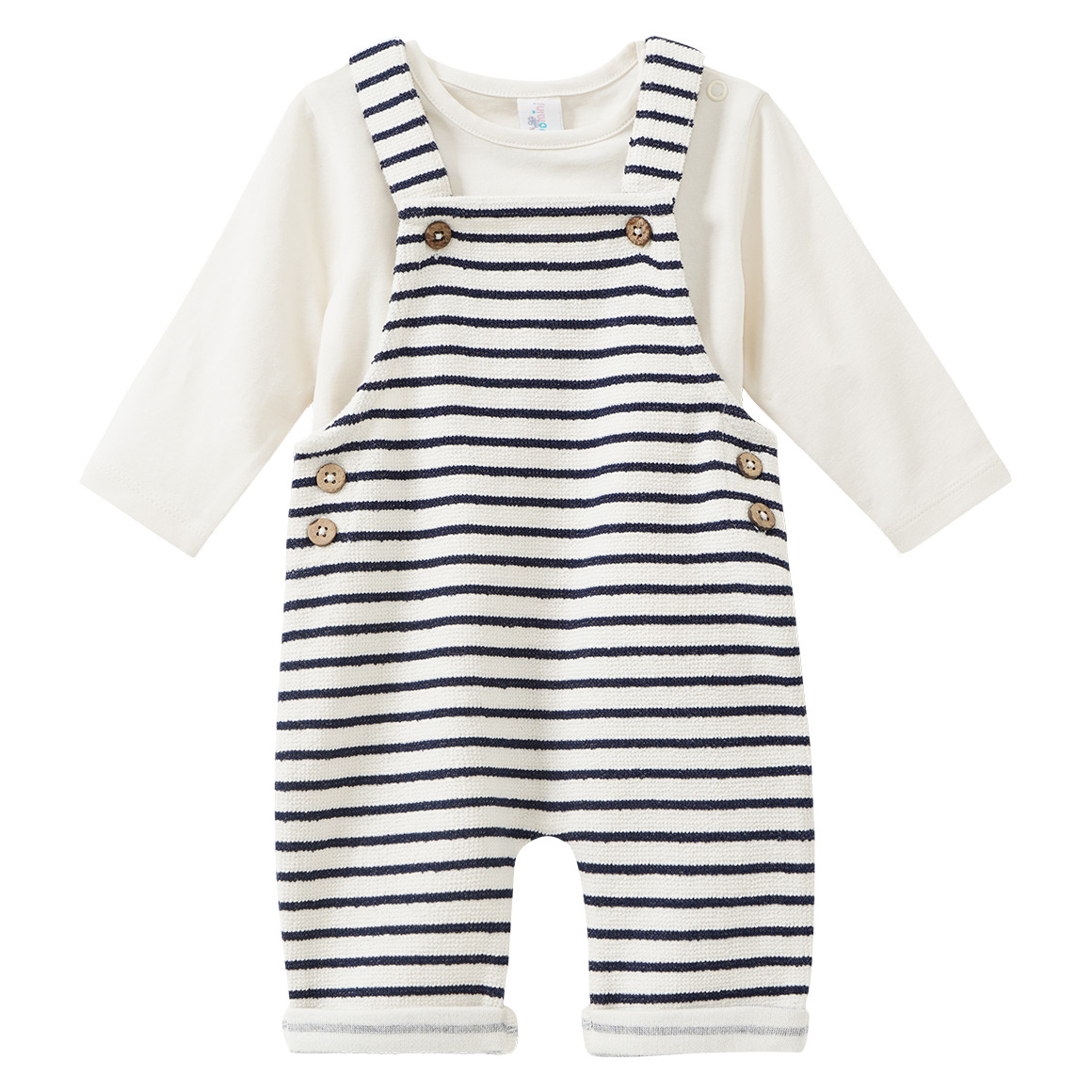 Newborn Set aus Langarmshirt und Latzhose