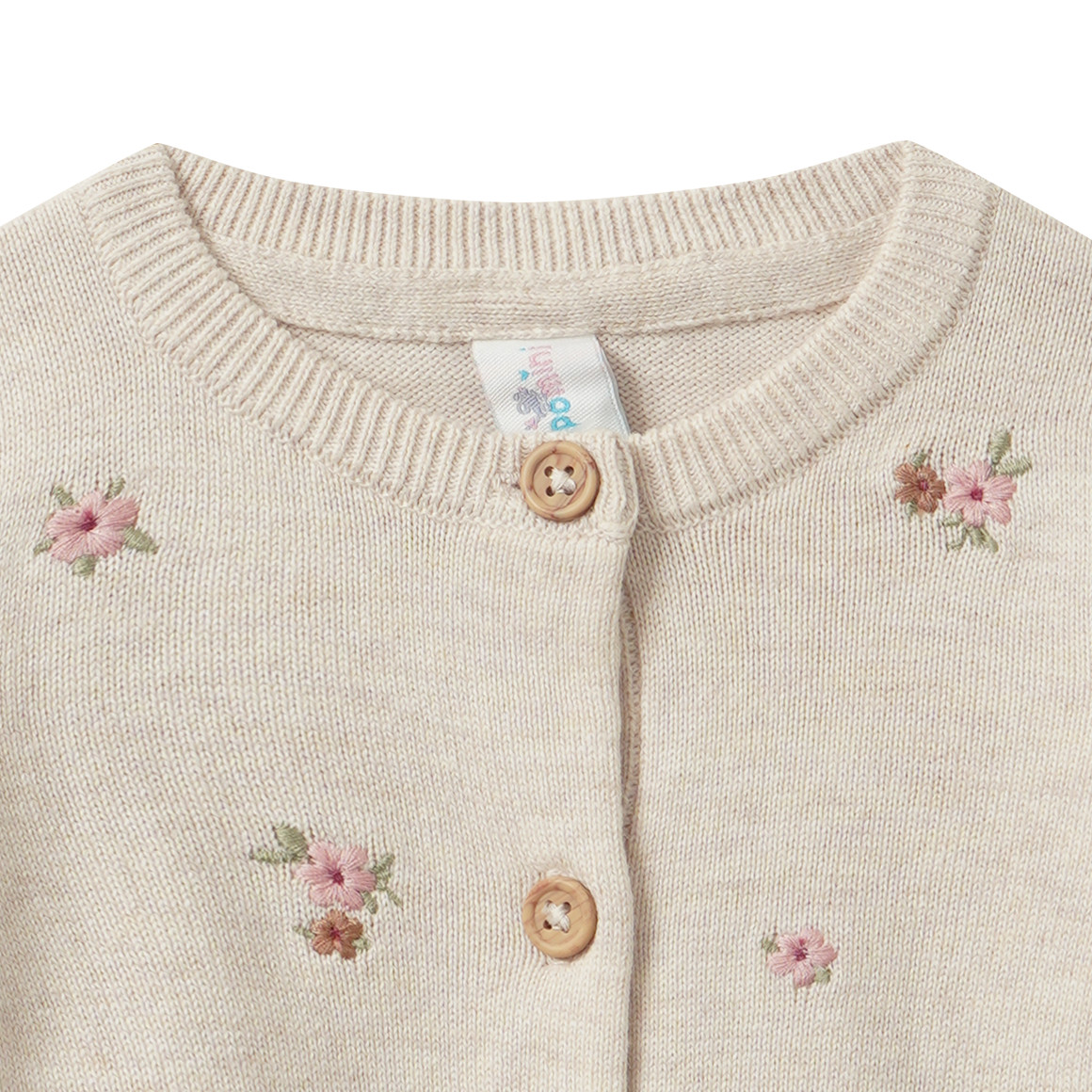 Baby Strickjacke mit Stickerei