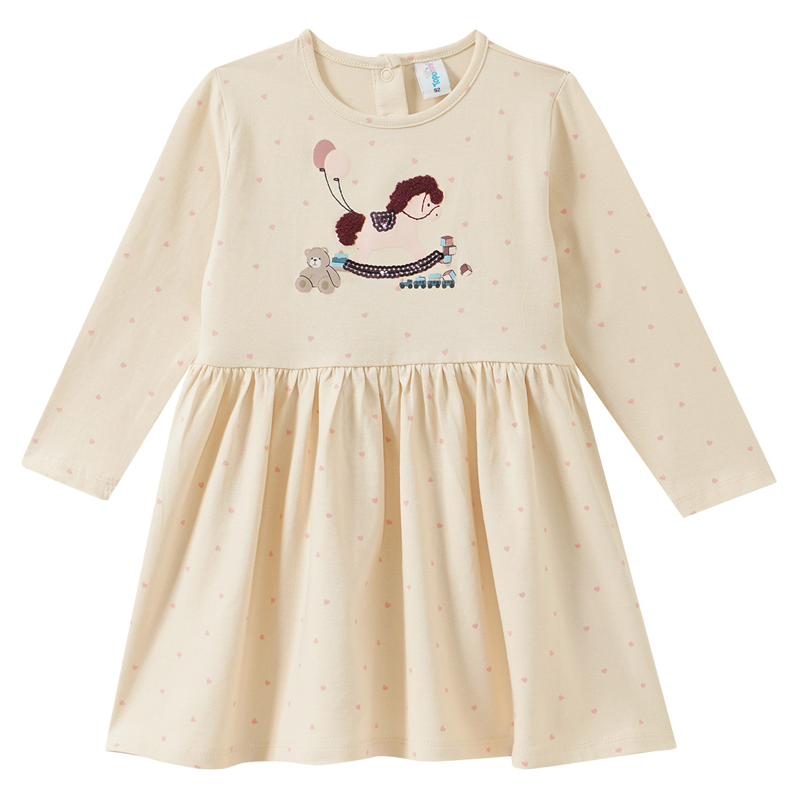 Baby Kleid mit Herzchen-Print
