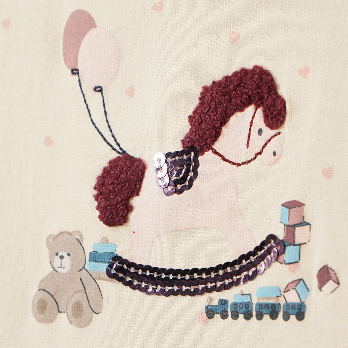 Baby Kleid mit Herzchen-Print