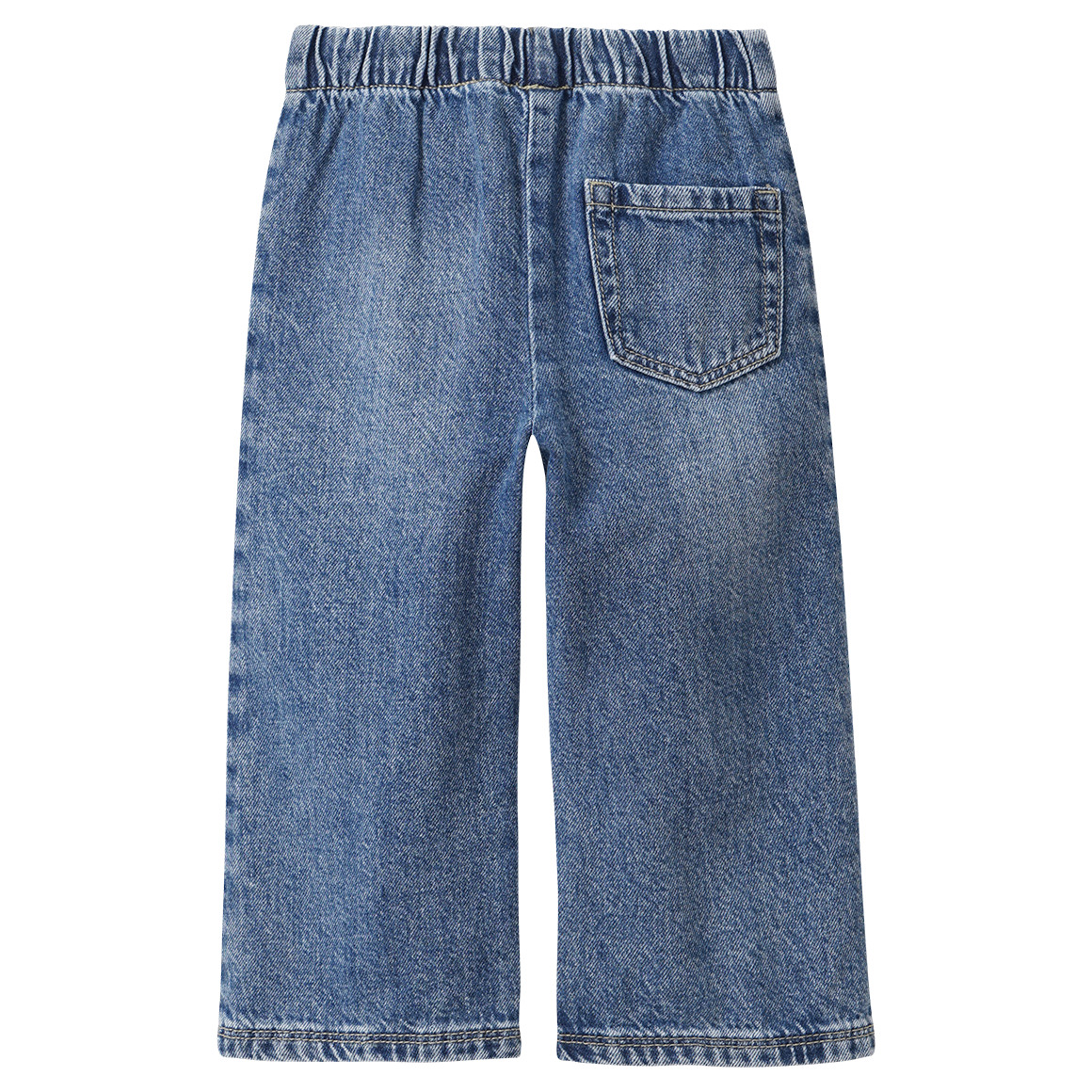 Baby Wide-Leg-Jeans im Used-Look
