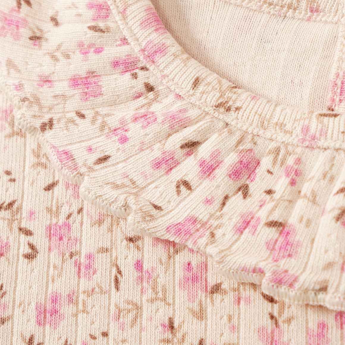 Baby Langarmshirt mit Millefleur-Muster