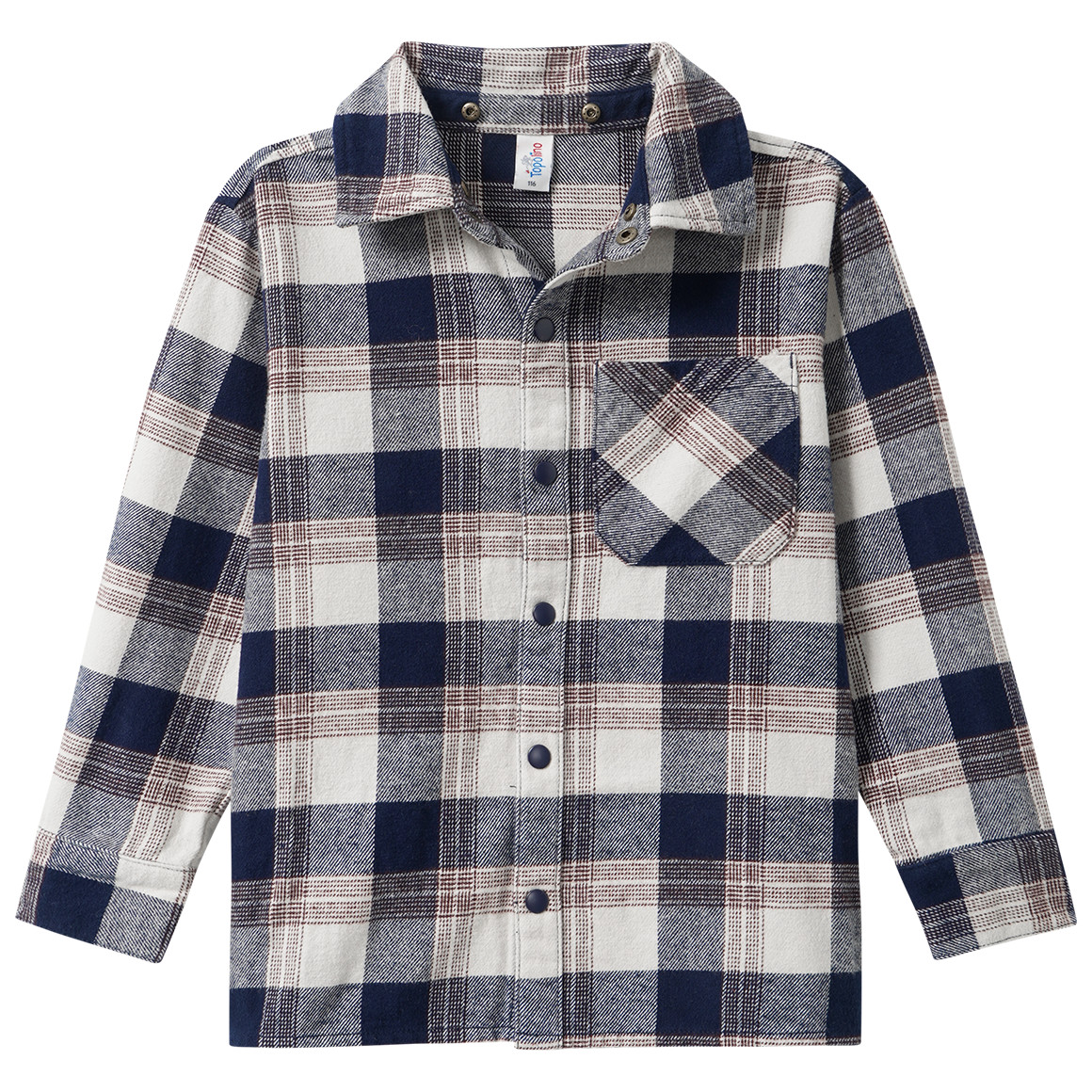Jungen Flanellhemd mit Sweatkapuze