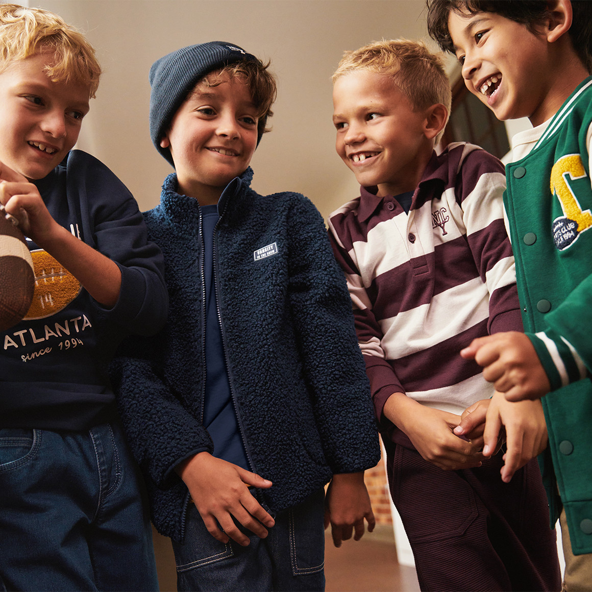 Jungen Teddyjacke mit Stehkragen