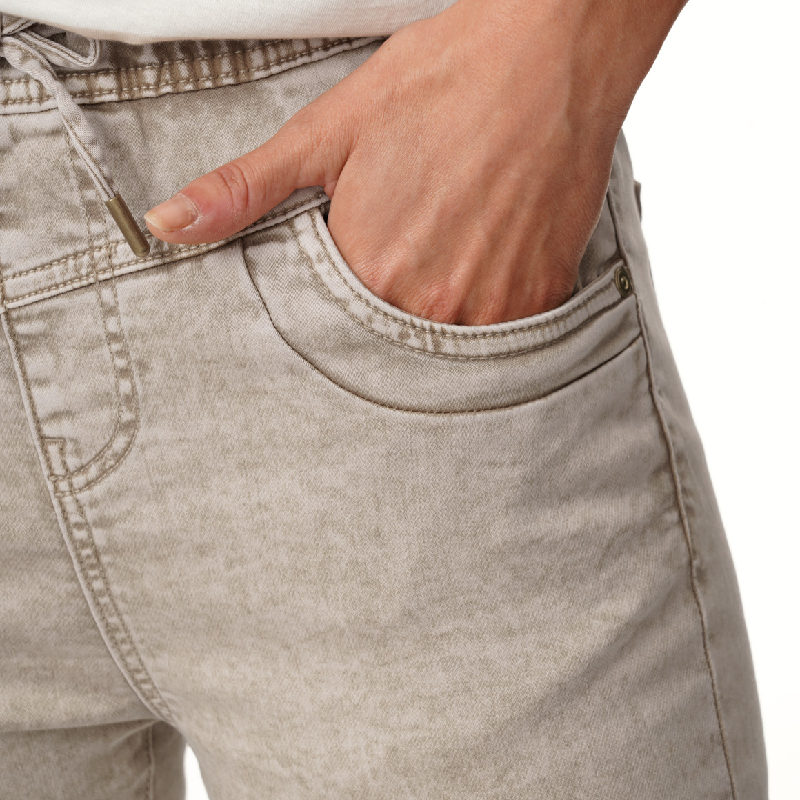 Damen Jeggings mit Used-Waschung