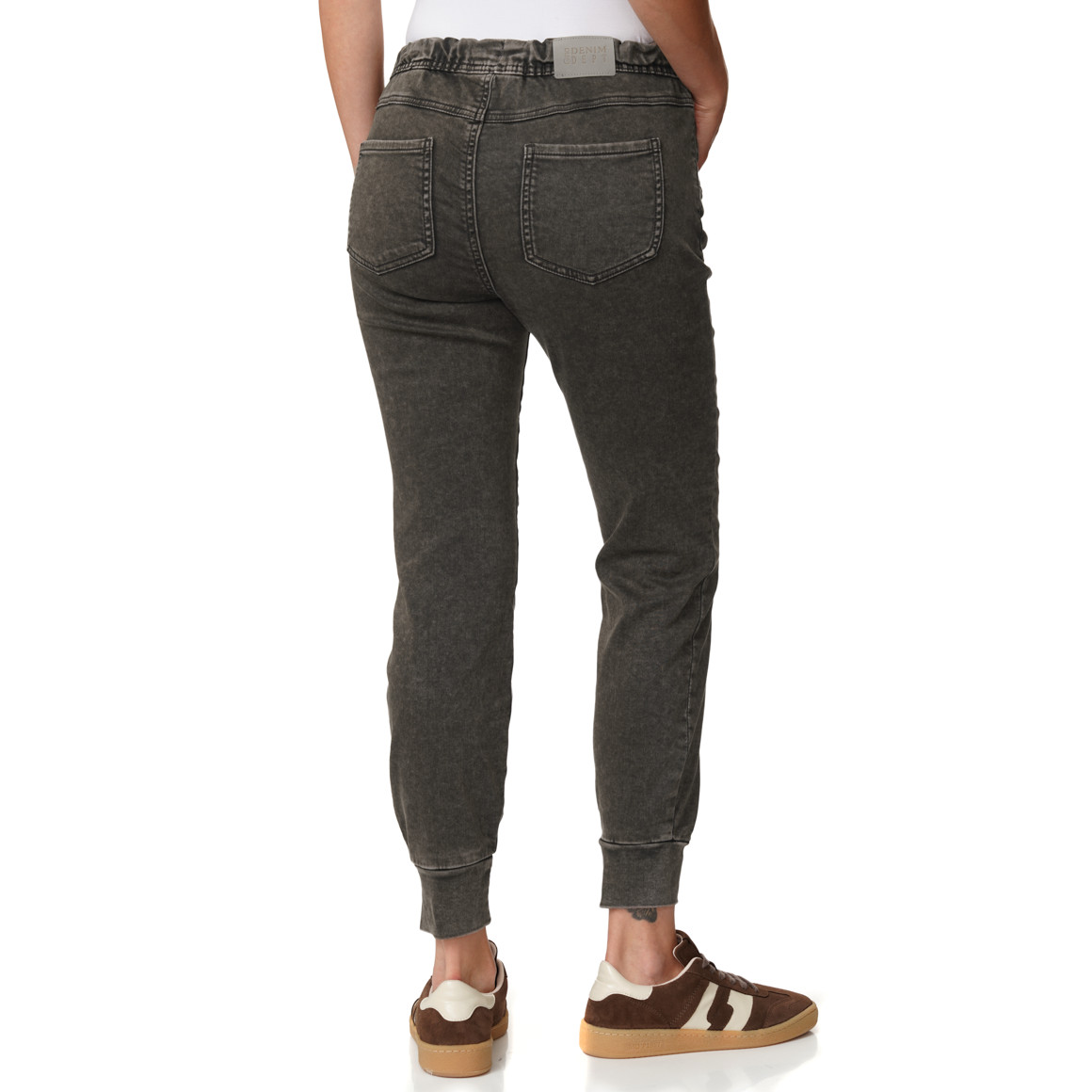 Damen Jeggings mit Used-Waschung