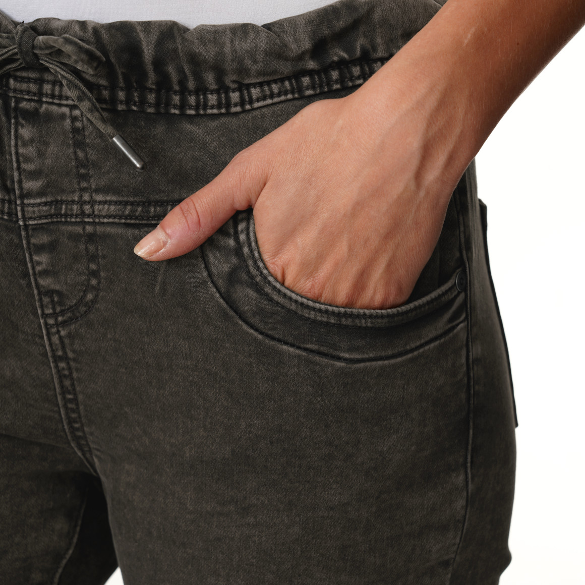 Damen Jeggings mit Used-Waschung