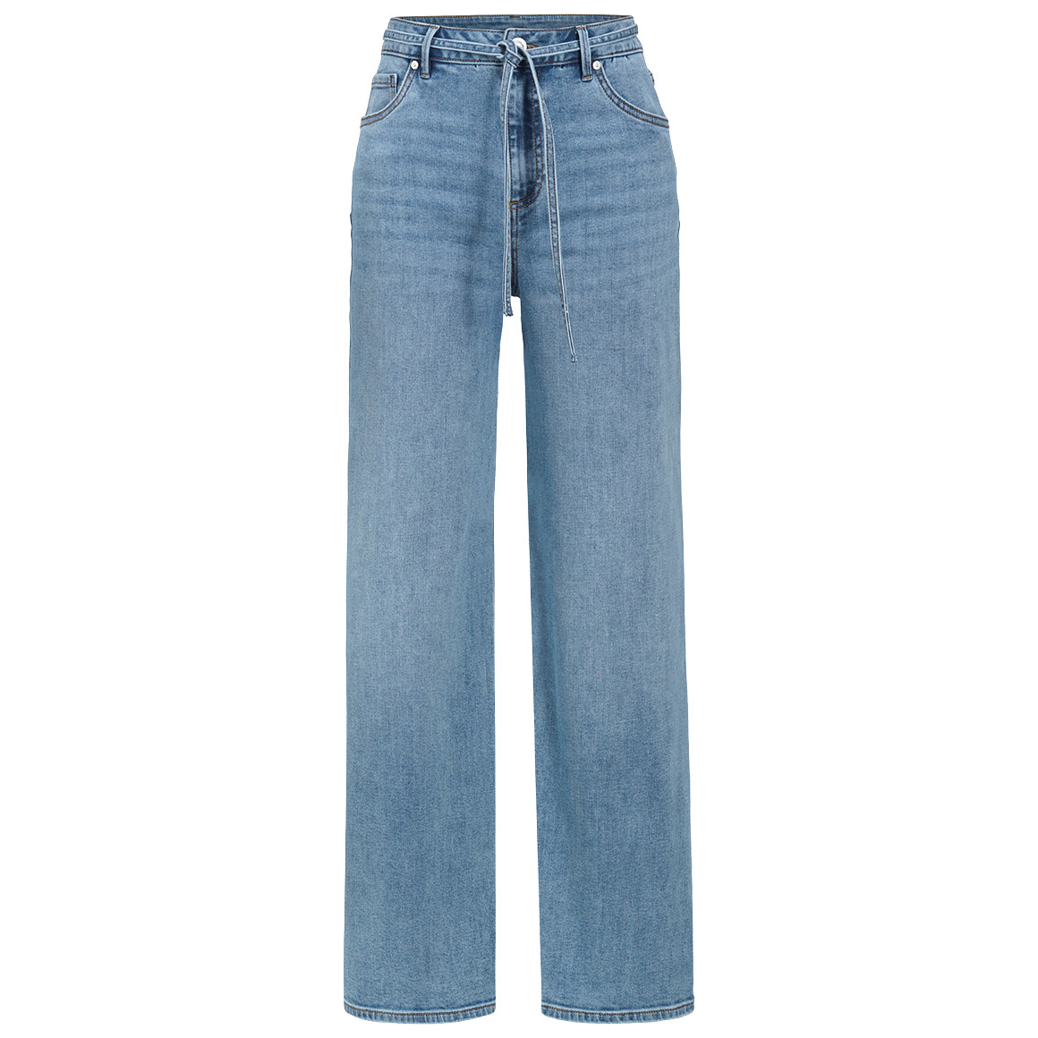 Damen Wide-Leg-Jeans mit Gürtel