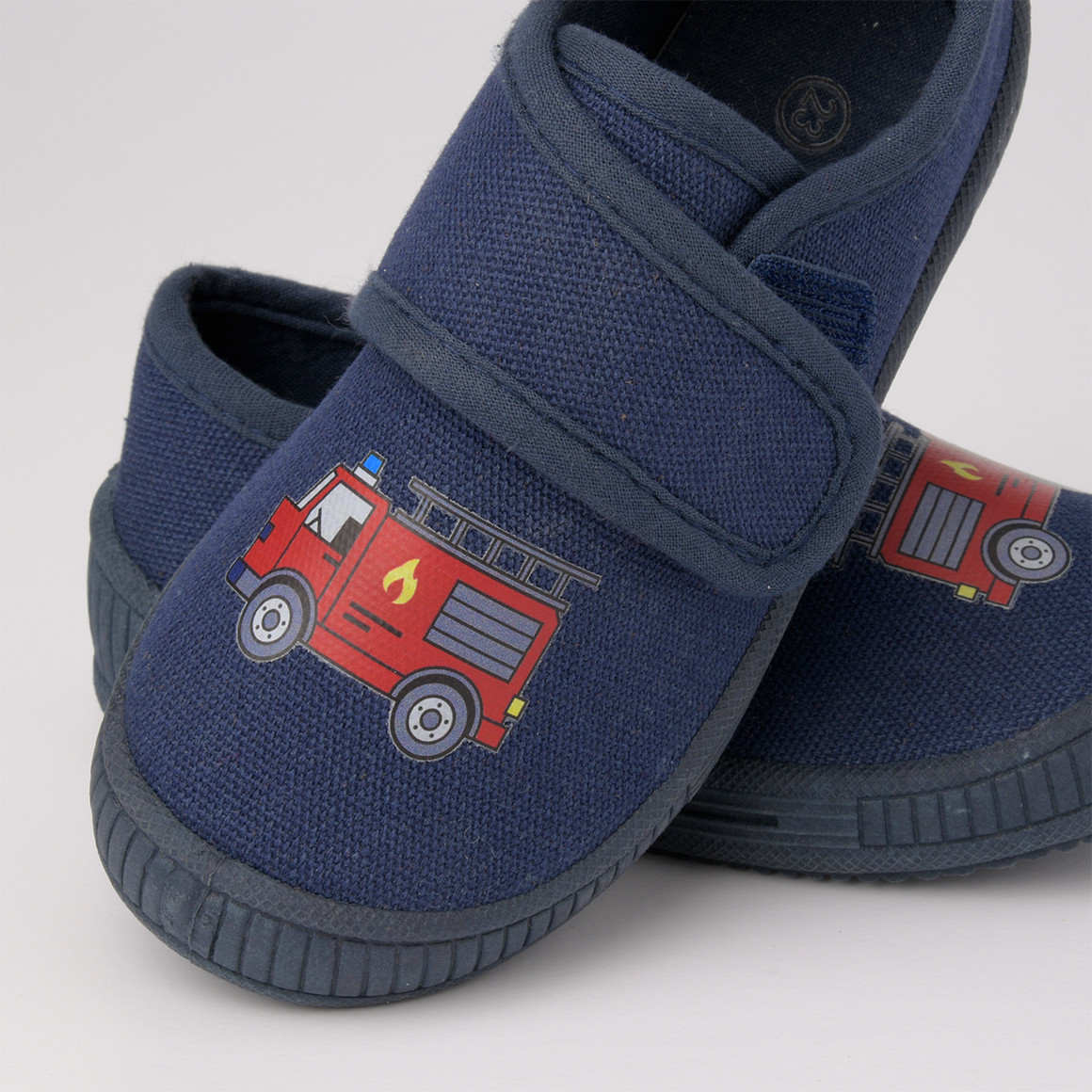 Jungen Hausschuhe mit Feuerwehr-Motiv