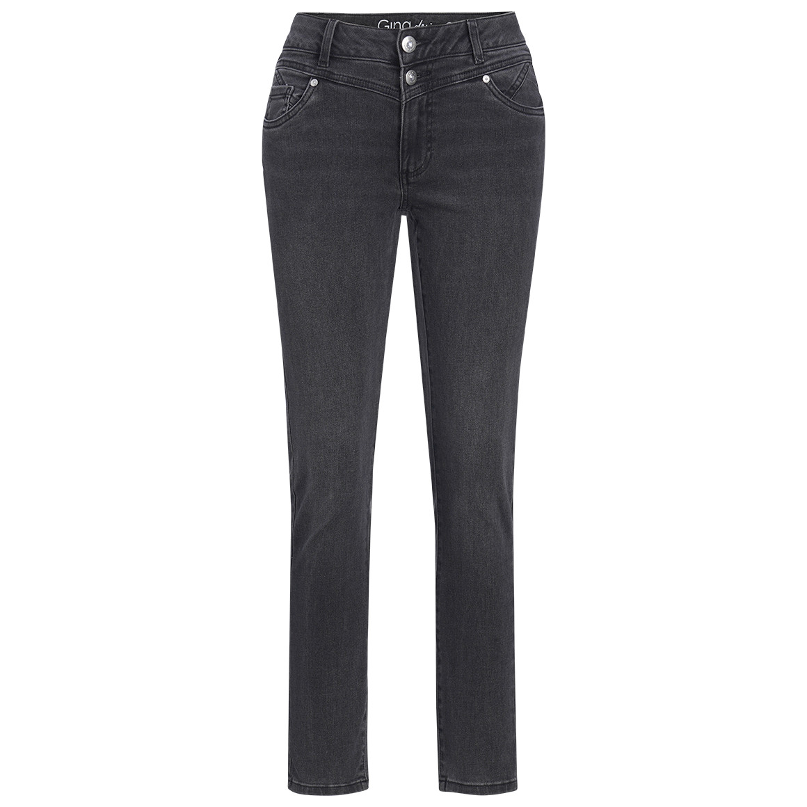 Damen Slim-Jeans mit zwei Knöpfen