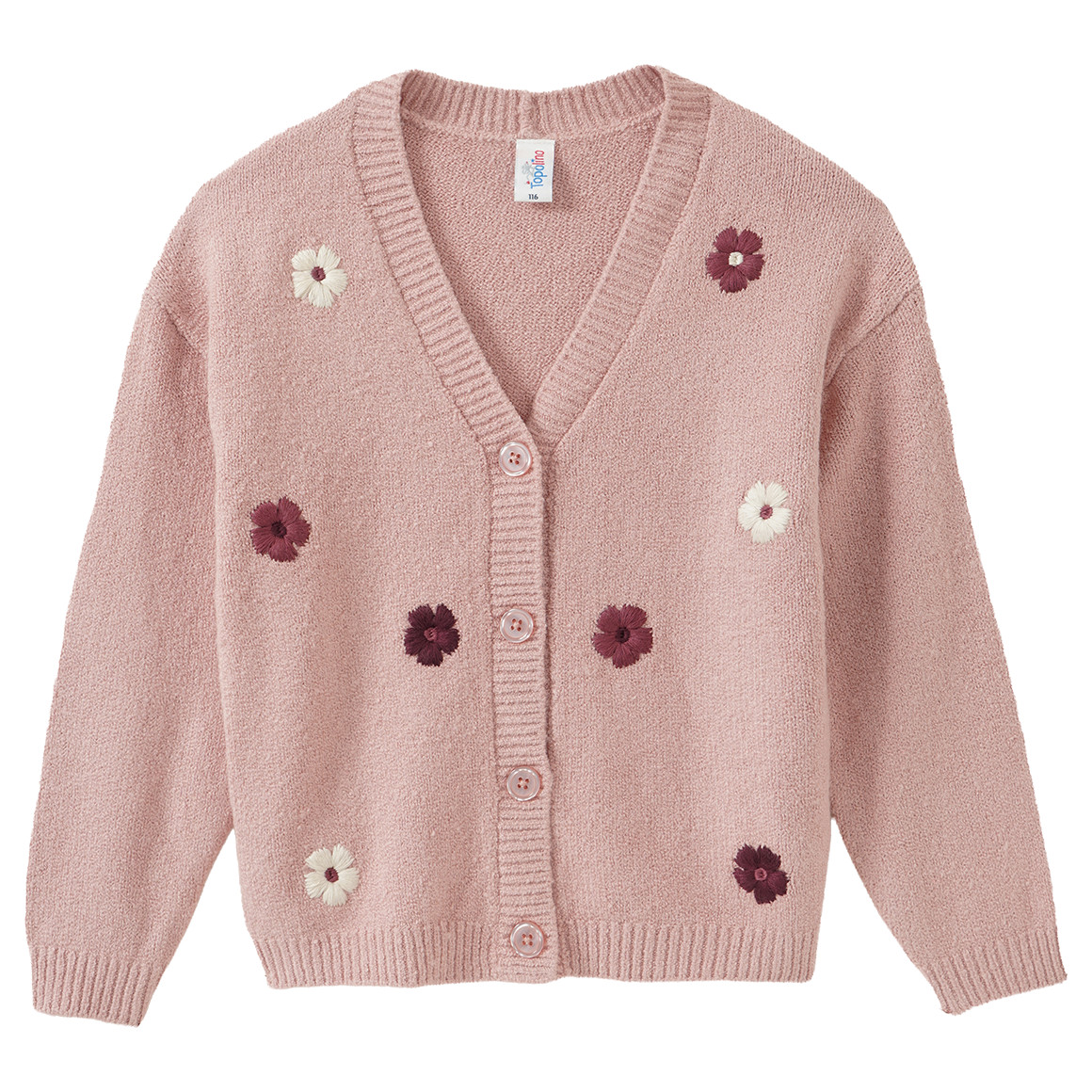 Mädchen Strickjacke mit Stickerei