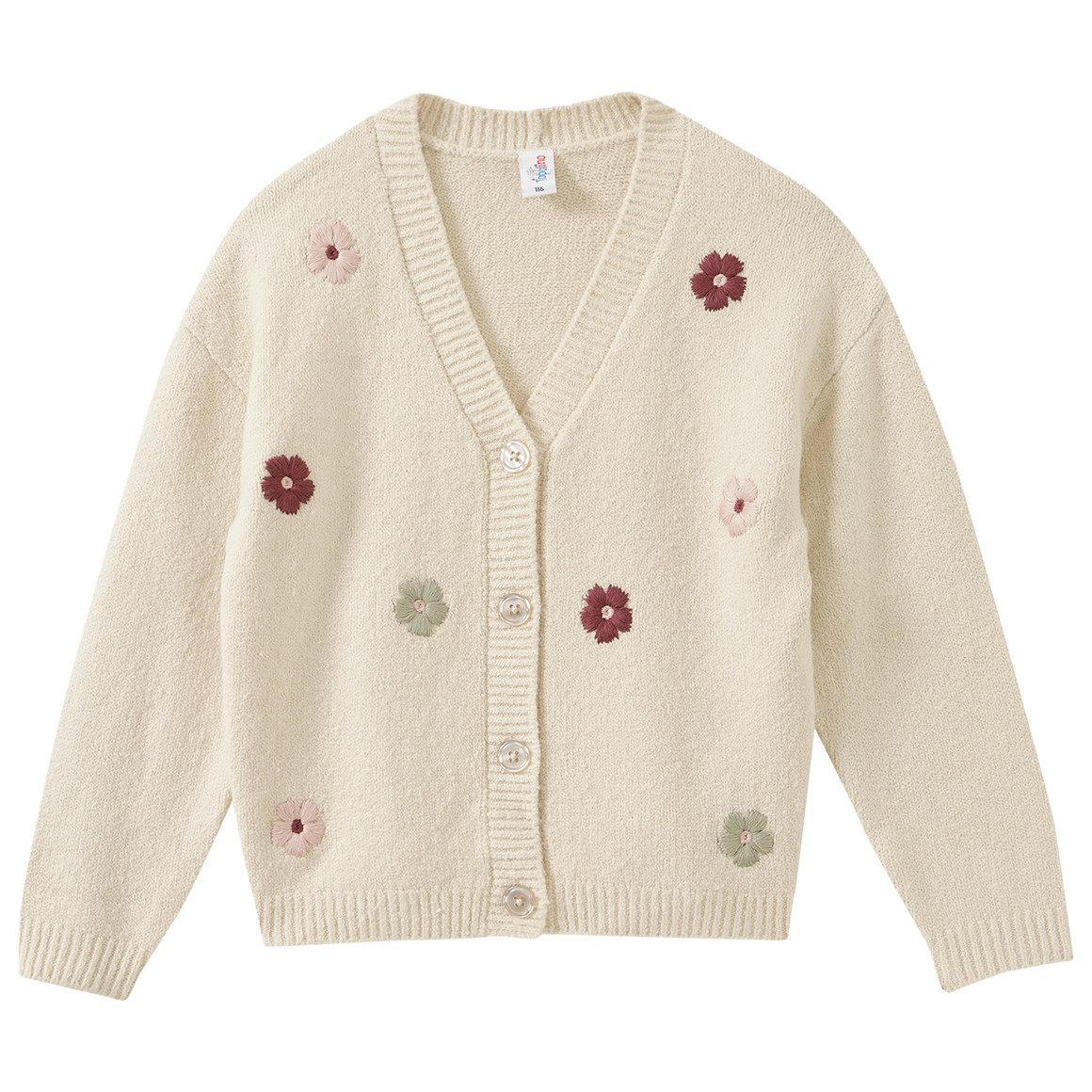 Mädchen Strickjacke mit Stickerei