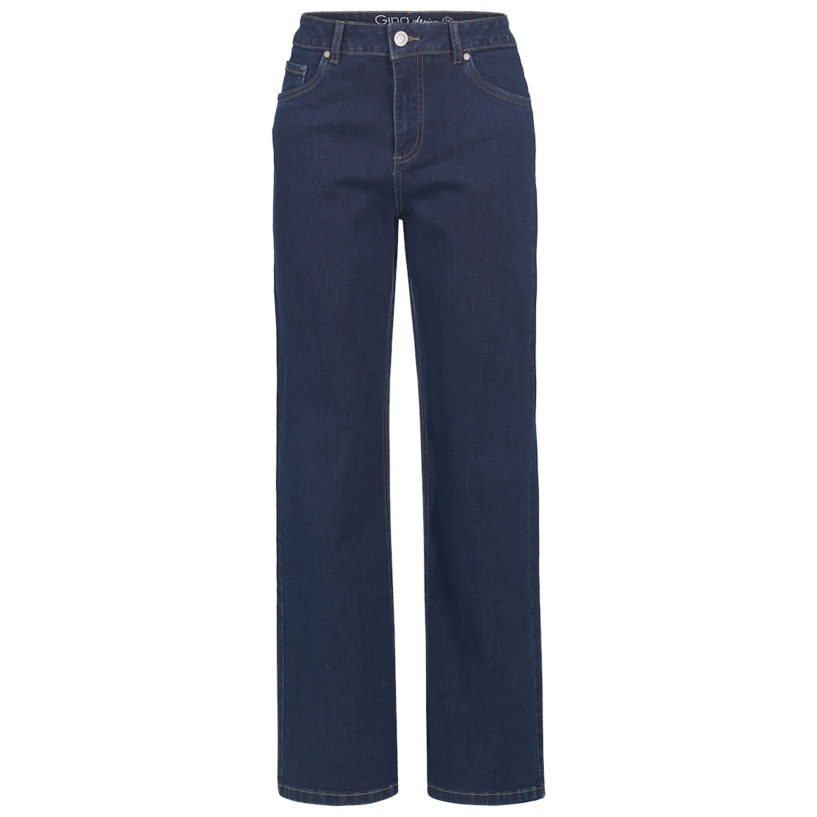 Damen Straight-Relaxed-Jeans in Raw-Denim
