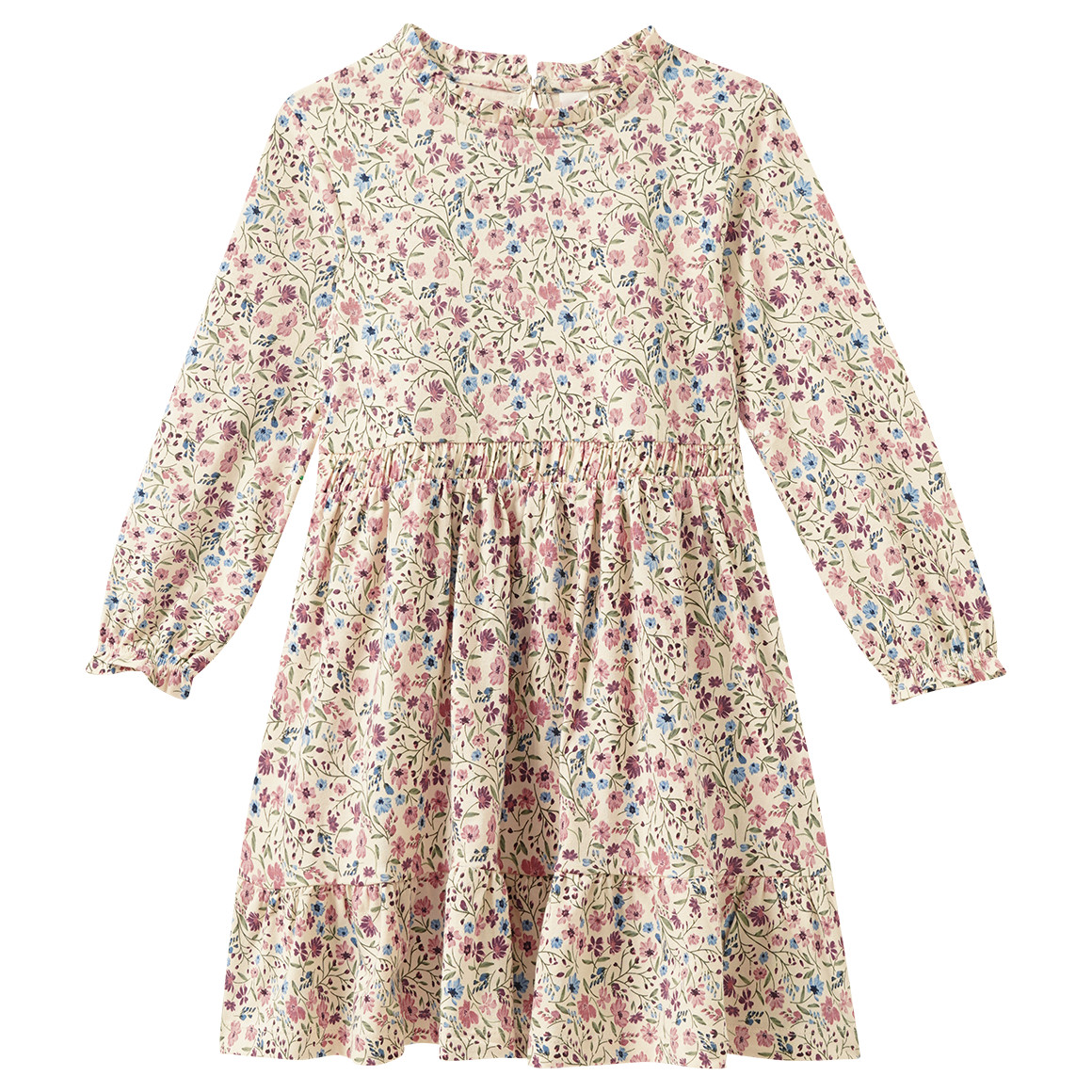 Mädchen Kleid mit Blumen-Allover