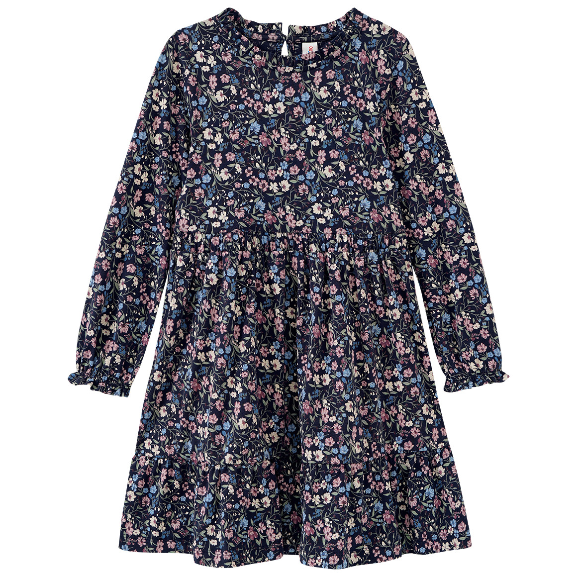 Mädchen Kleid mit Blumen-Allover