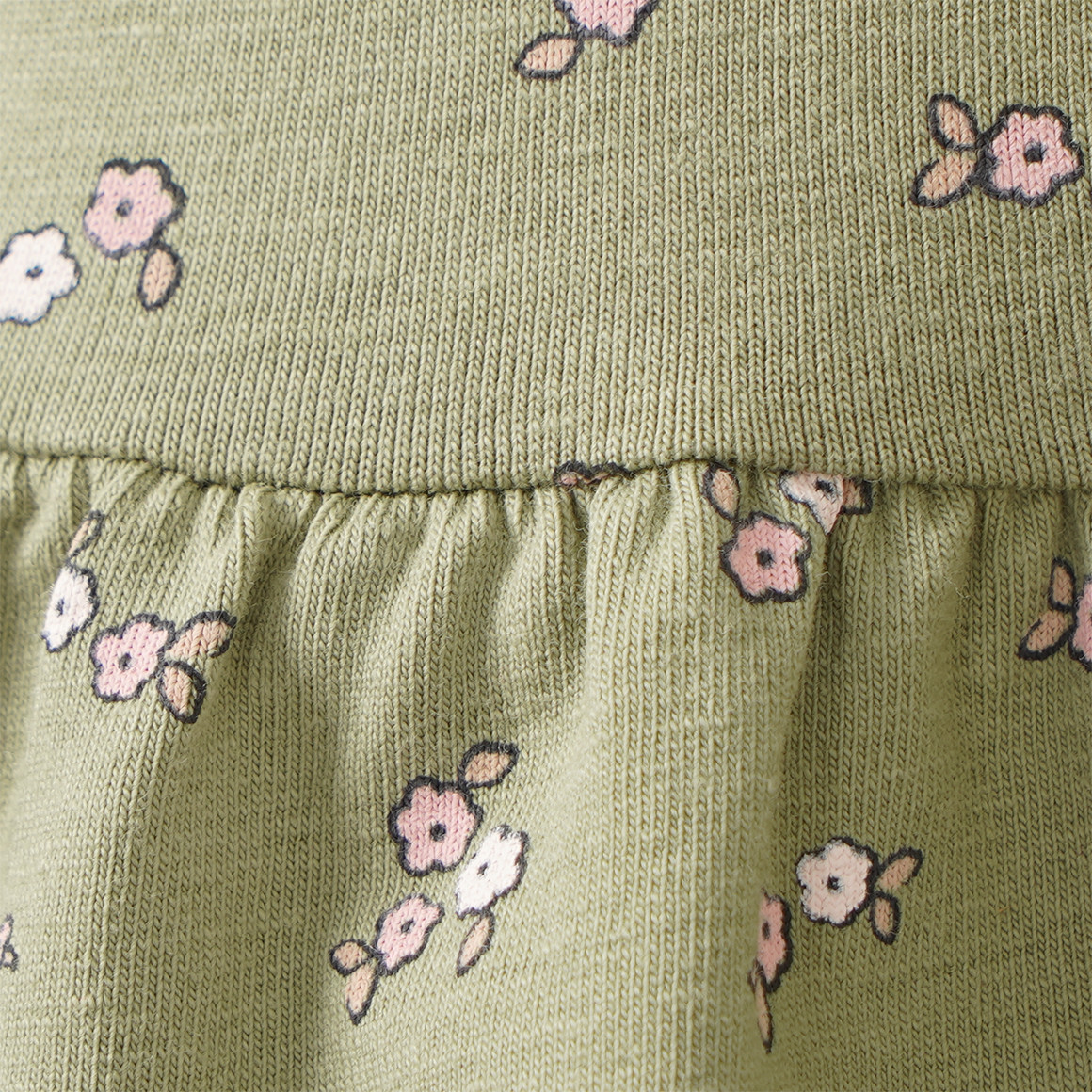 Mädchen Kleid mit Blümchen-Allover