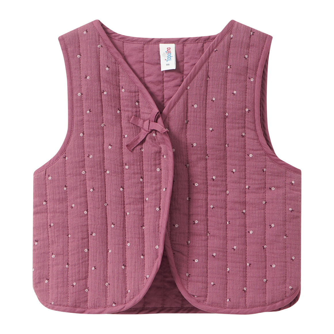 Mädchen Set mit Langarmshirt und Steppweste
