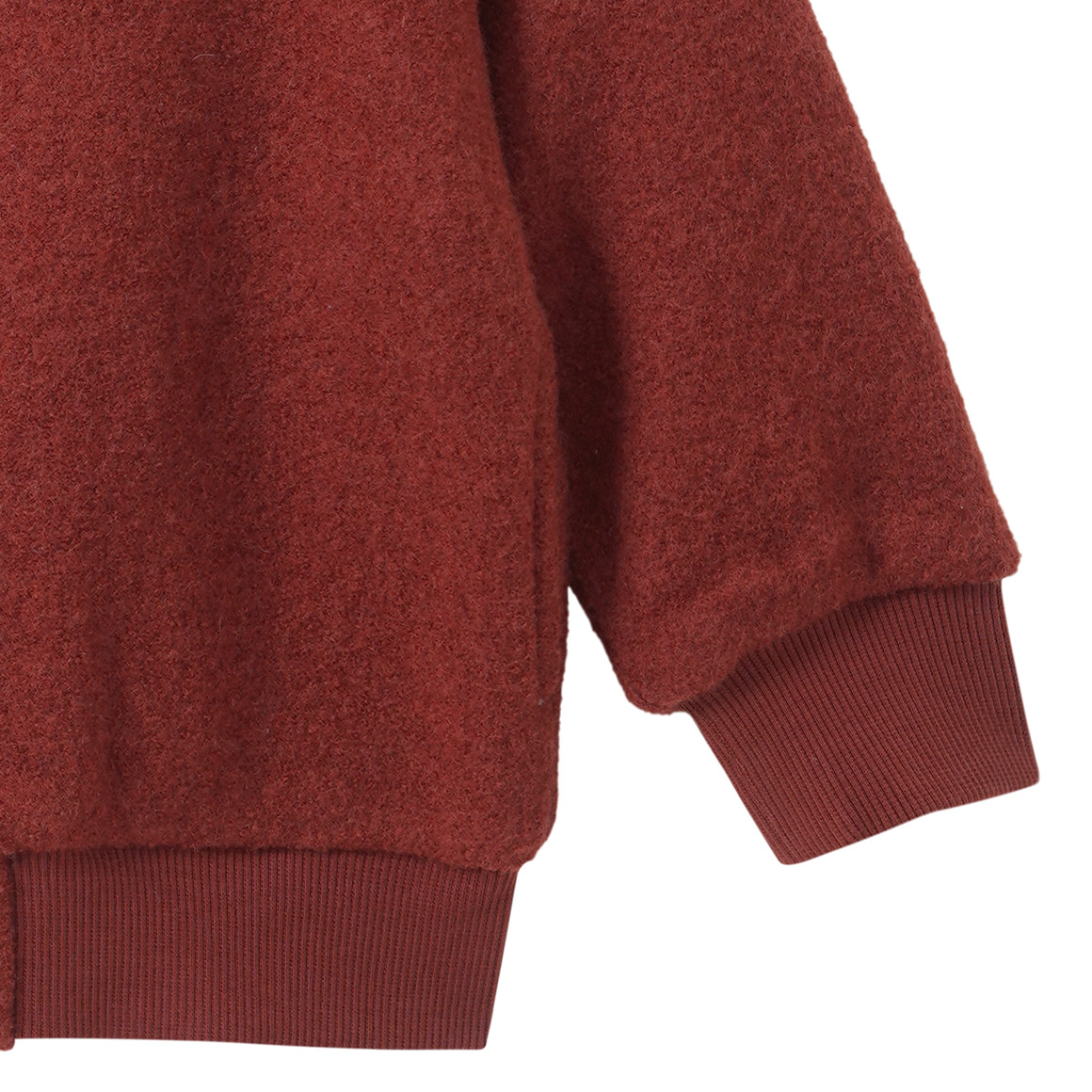Baby Wollwalk-Blousonjacke mit Rippbündchen