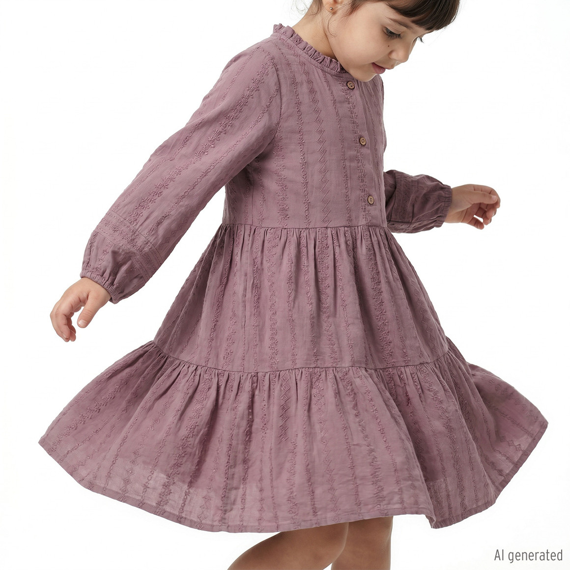 Mädchen Kleid mit Stickerei