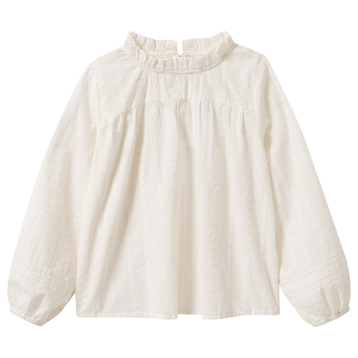 Mädchen Bluse mit Stickerei