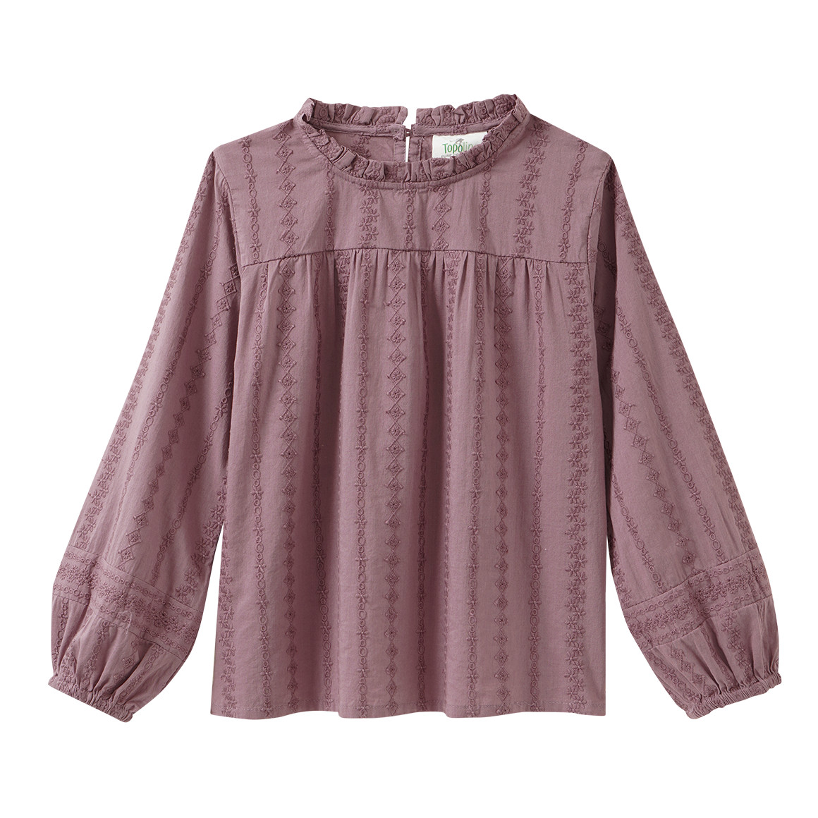 Mädchen Bluse mit Stickerei