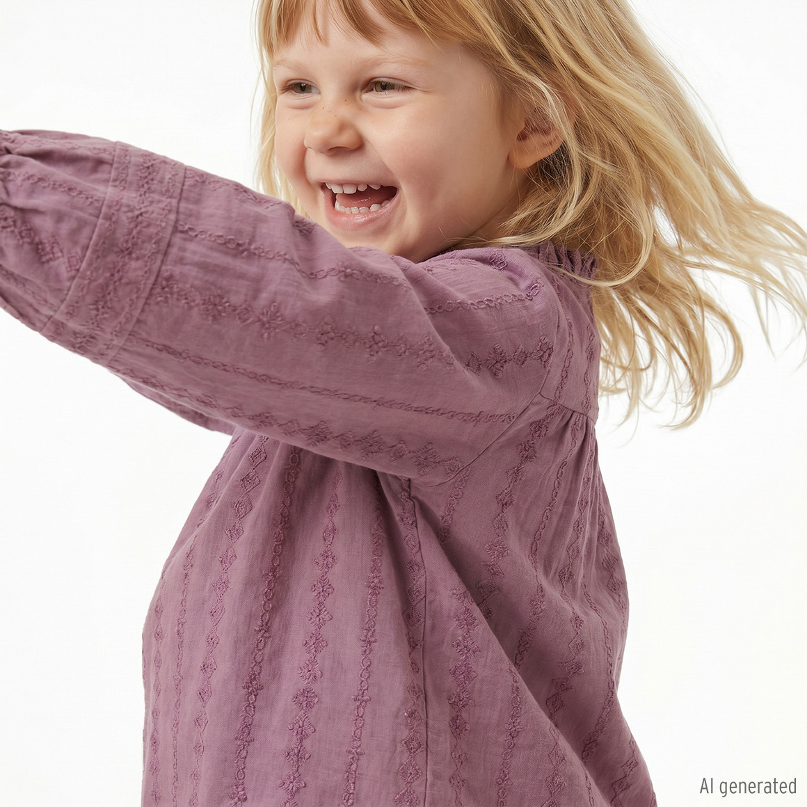 Mädchen Bluse mit Stickerei