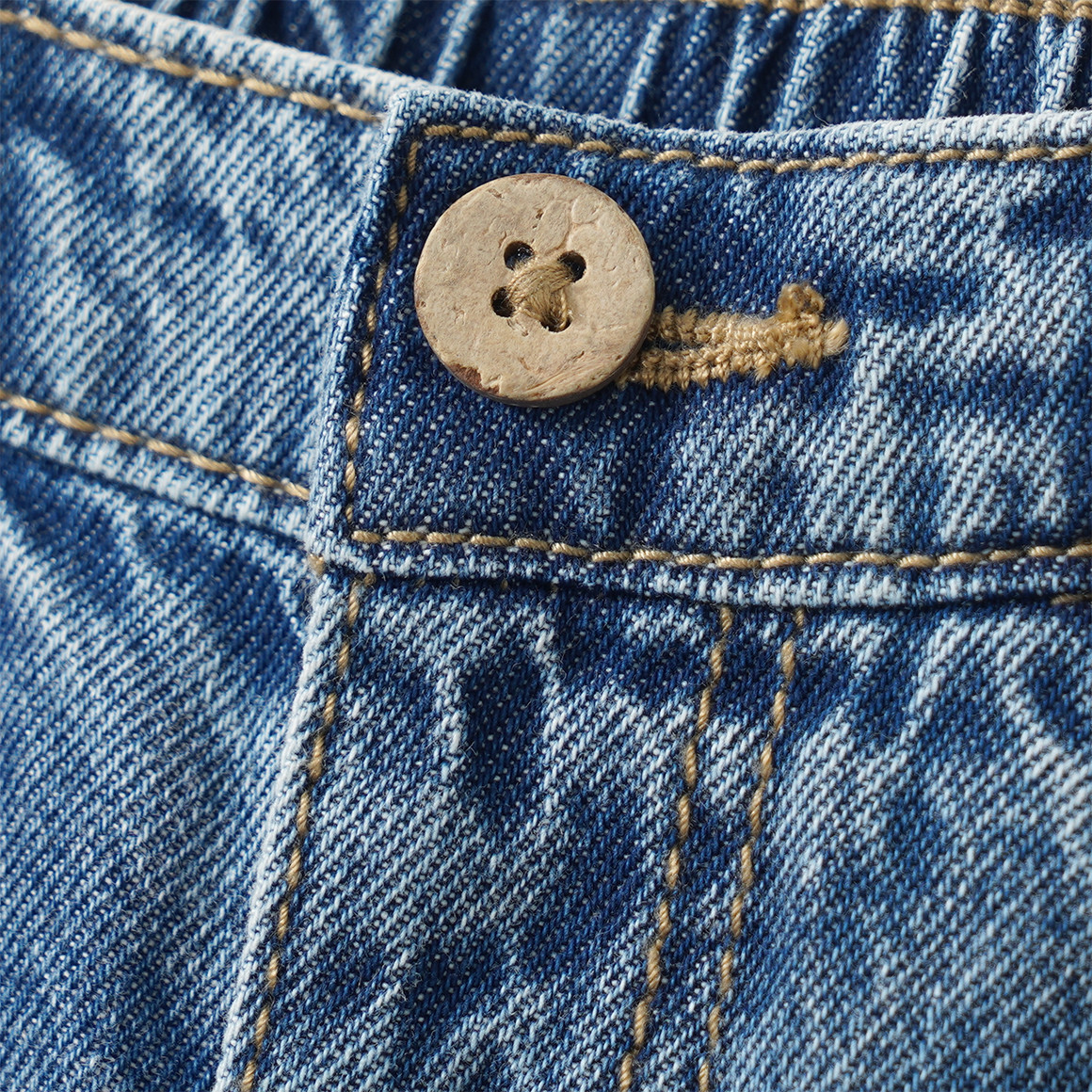 Mädchen Paperbag-Jeans mit Used-Waschung