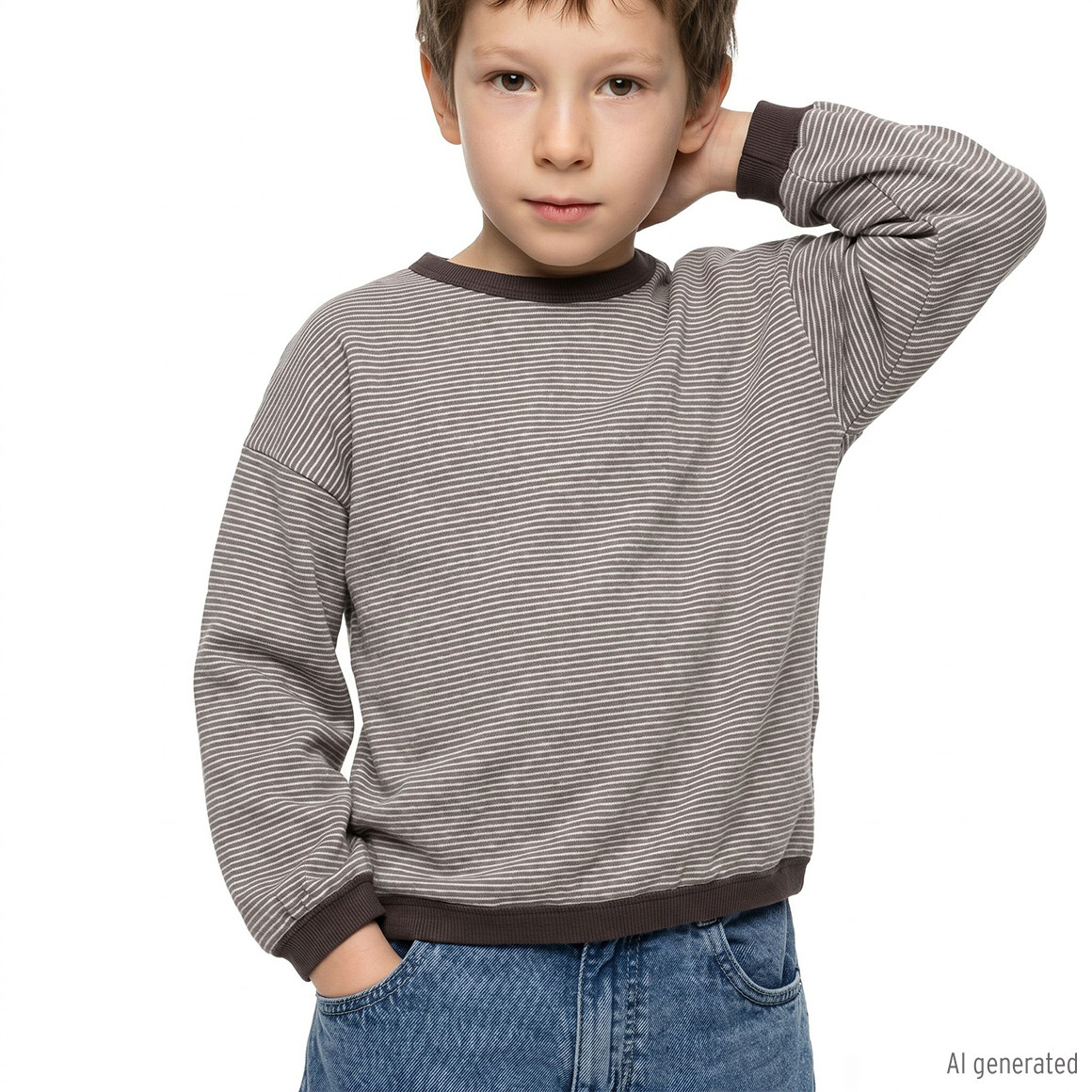 Kinder Sweatshirt mit Streifen