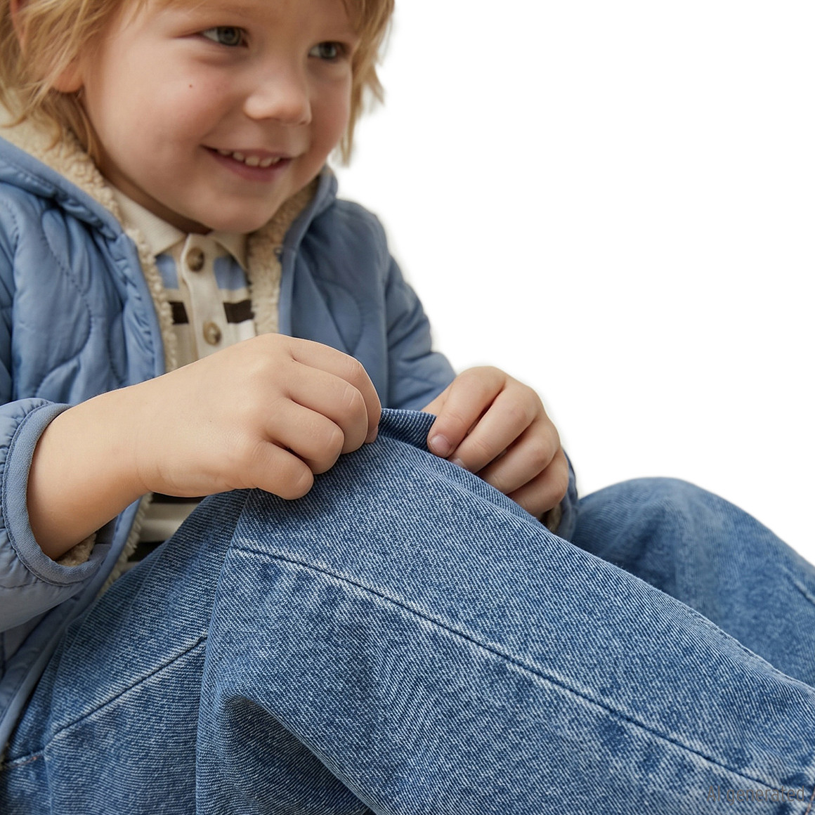 Jungen Barrel-Jeans mit Used-Waschung