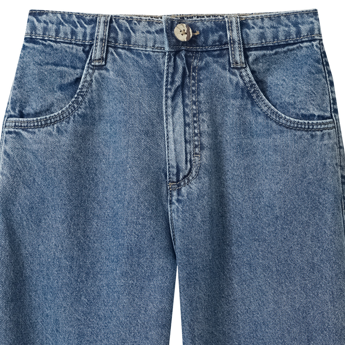 Jungen Barrel-Jeans mit Used-Waschung